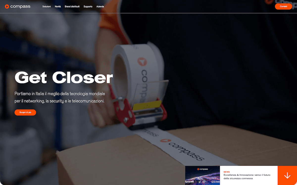 Anteprima sito Compass Distribution